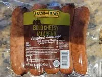 Mängden socker i Bold Cheesy Jalapeño Smoked Sausage