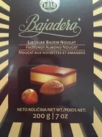 Mängden socker i Bajadera Lješnjak Badem Nougat