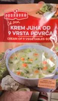 Mängden socker i Krem Juha od 9 vrsta povrća