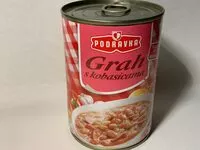 Mängden socker i Podravka Grah s Kobasicаma