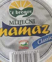 Mängden socker i Mliječni namaz classic