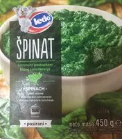 Mängden socker i Špinat