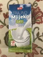Mängden socker i Trajno mlijeko