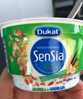 Mängden socker i SenSia snack muesli+vanilija