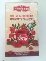 Mängden socker i Malina i brusnica čaj