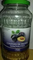 Mängden socker i Compote de prunes dénoyautées