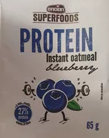 Mängden socker i Protein instant oatmeal blueberry