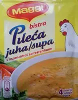 Mängden socker i Pileća supa sa testeninom