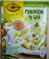 Mängden socker i C ideja za Makaroni 4 sira