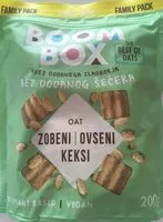 Mängden socker i boom box oat zobeni keksi family pack