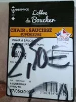 Mängden socker i Chair a saucisse