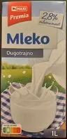 Mängden socker i Dugotrajno mleko