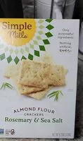 Mängden socker i Rosemary & Sea Salt Almond Flour Crackers
