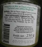 Mängden socker i Préparation Miel de Fleurs - Saveur Bergamote