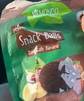 Mängden socker i Vegan snack balls café dattes banane
