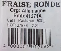 Mängden socker i Fraise ronde