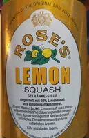 Mängden socker i Roses Lemon Squash