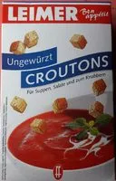 Mängden socker i Croutons ungewürzt
