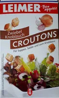 Mängden socker i Croutons Zwiebel Knoblauch