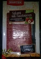Mängden socker i Salami mit Haselnüssen