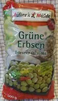 Mängden socker i Grüne Erbsen