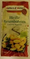 Mängden socker i Weiße Riesenbohnen
