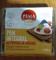 Mängden socker i Pan integral de pepitas de girasol