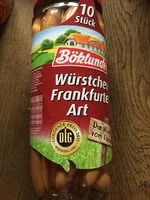 Mängden socker i Wuerstchen Frankfurter Art