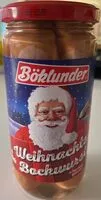 Mängden socker i Weihnachts Bockwurst