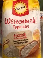 Mängden socker i Mehl Weizen 405