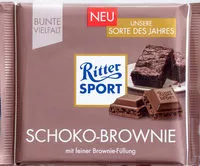 Mängden socker i Ritter Sport Schoko-Brownie