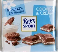 Mängden socker i Ritter Sport Cookies & Cream