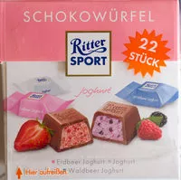 Mängden socker i Ritter Sport Schokowürfel joghurt