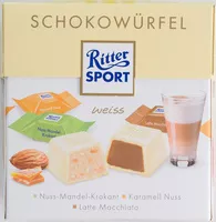 Mängden socker i Ritter Sport Schokowürfel weiß