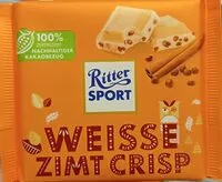 Mängden socker i Ritter Sport Weiße Zimt Crisp