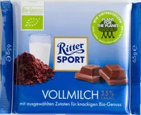 Mängden socker i Ritter Sport Vollmilch