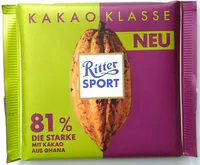 Socker och näringsämnen i Ritter sport cacao selection