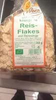 Mängden socker i Werz Reis-Flakes mit Reissirup
