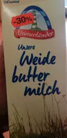 Mängden socker i Weidebuttermilch