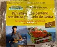 Mängden socker i Pan integral de centeno con linaza y salvado de avena