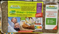 Mängden socker i Vollkornbrot - Bio Dinkel + Grünkern