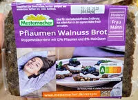 Mängden socker i Pflaumen Walnuss Brot
