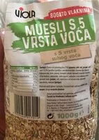 Mängden socker i 5 fruits muesli
