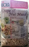 Mängden socker i Grape & Nut Muesli