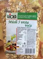 Mängden socker i Müsli 5 vrsta voća