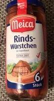 Mängden socker i Rindswürstchen