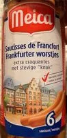 Mängden socker i Saucisses de Francfort