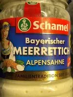 Mängden socker i Bayerischer Meerrettich Alpensahne