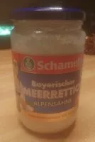Mängden socker i Meerrettich alpensahne