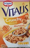 Mängden socker i Vitalis Crunchy müesli honeys